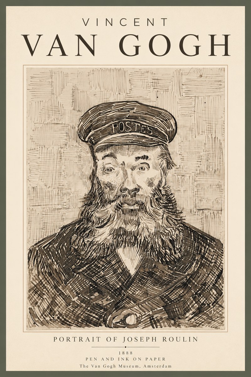 Van Gogh Portrait of Joseph Roulin I No3 - Affiche