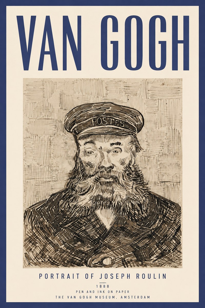 Van Gogh Portrait of Joseph Roulin I No4 - Affiche