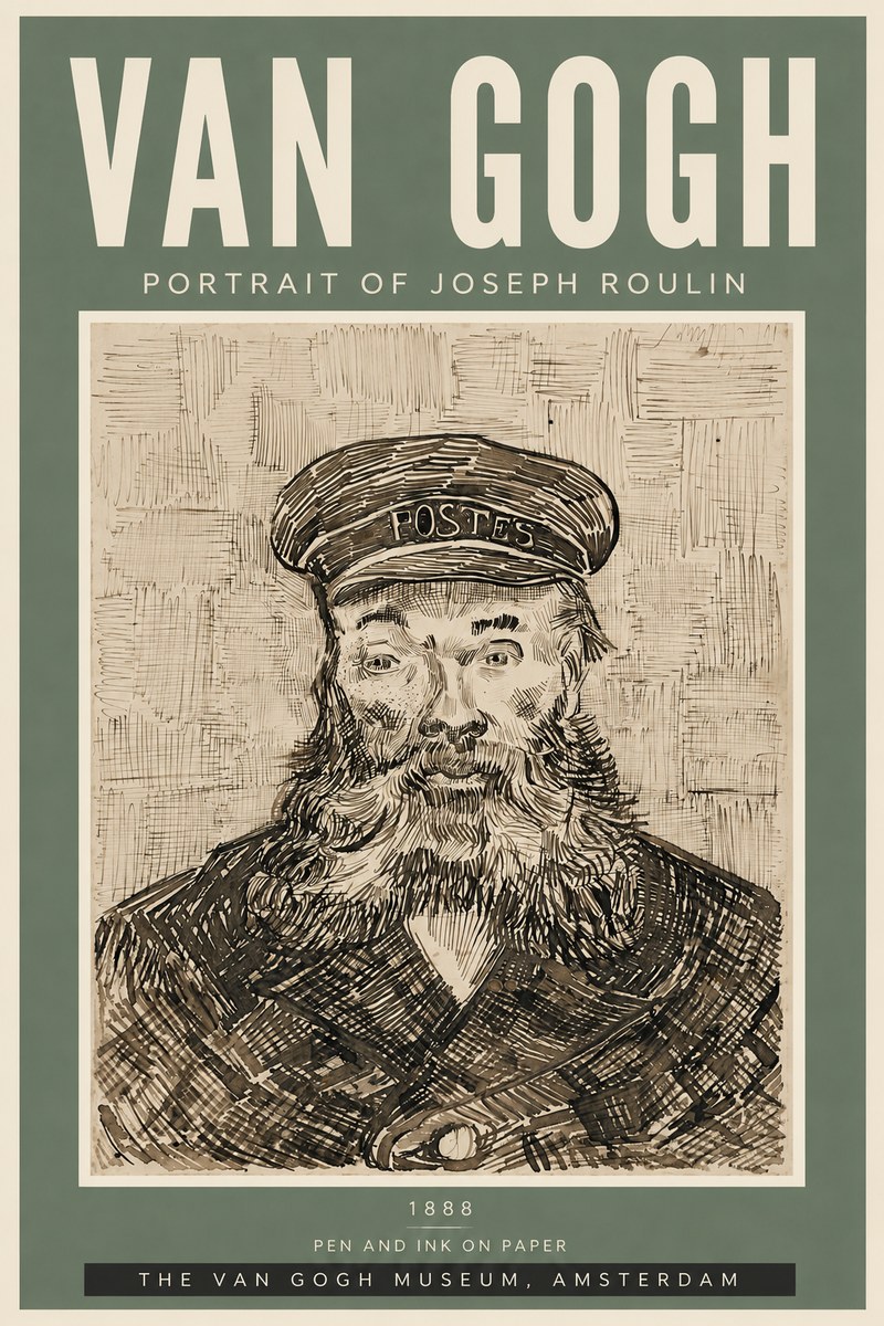 Van Gogh Portrait of Joseph Roulin I No6 - Affiche