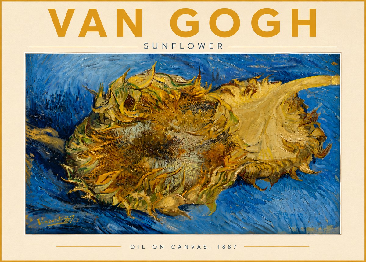 Van Gogh Sunflower No5 - Affiche
