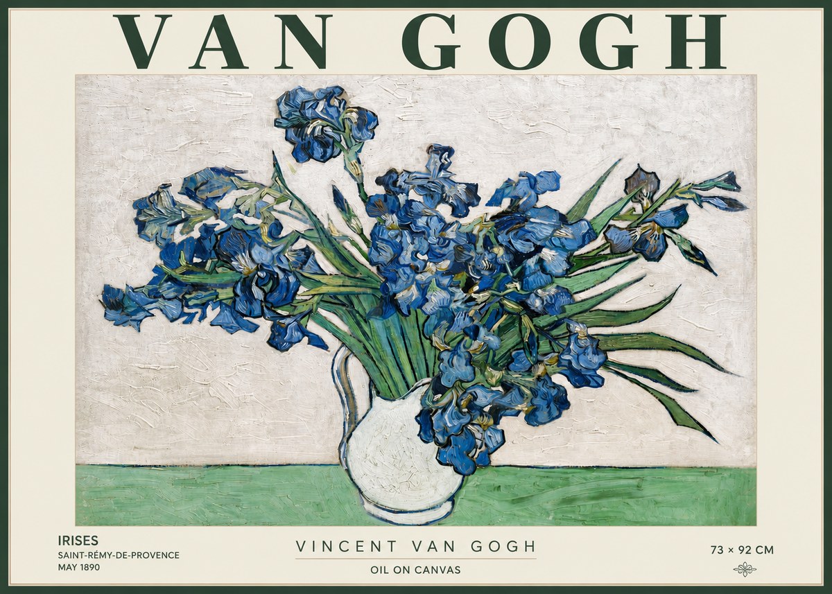 Van Gogh Irises II No4 - Affiche