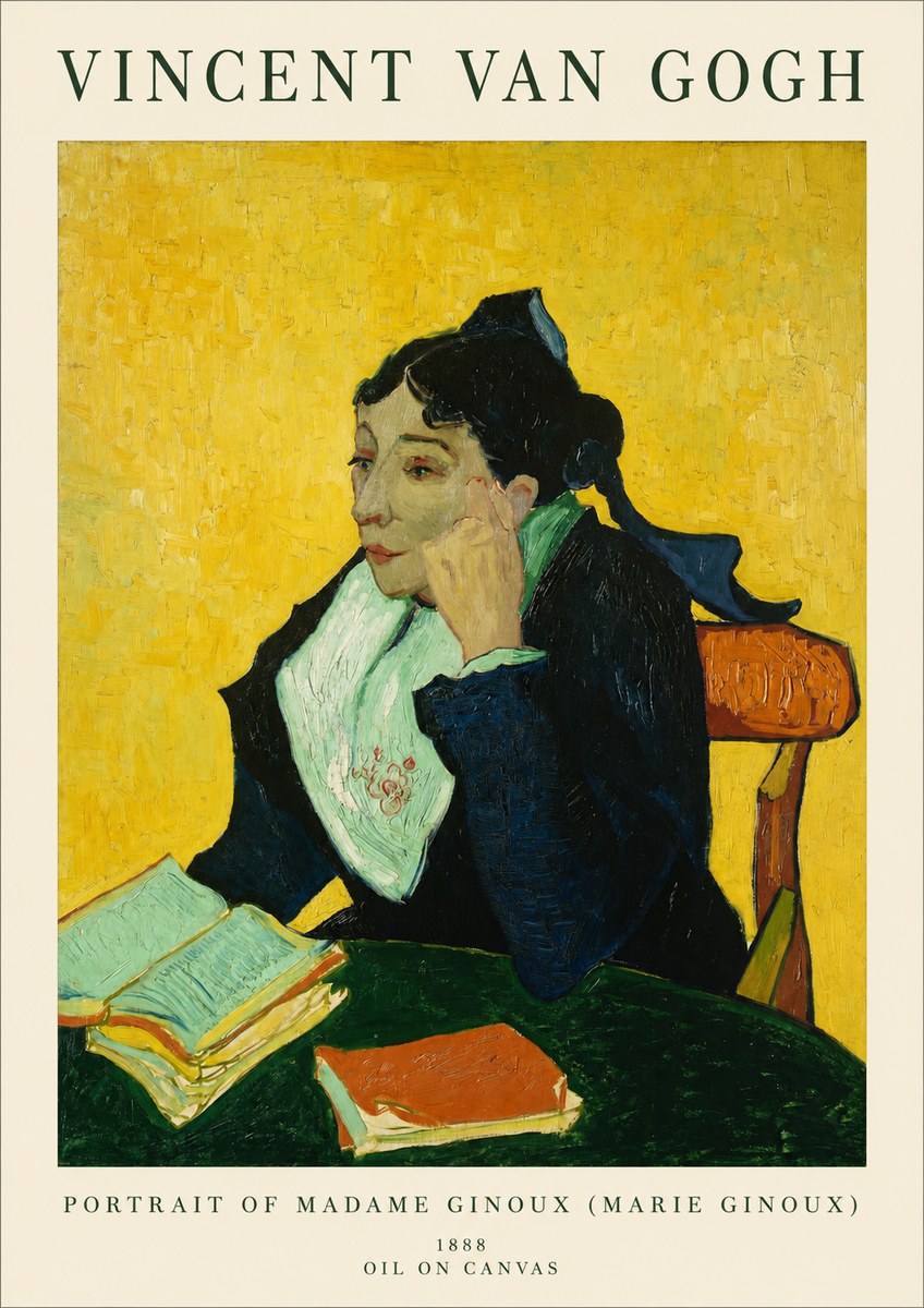 Van Gogh Portrait of Madame Ginoux (Marie Ginoux) No1 - Affiche