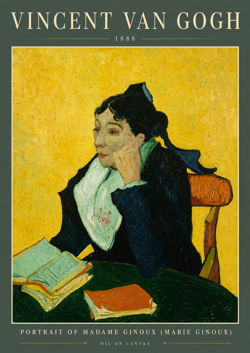 Van Gogh Portrait of Madame Ginoux (Marie Ginoux) No5 - Affiche