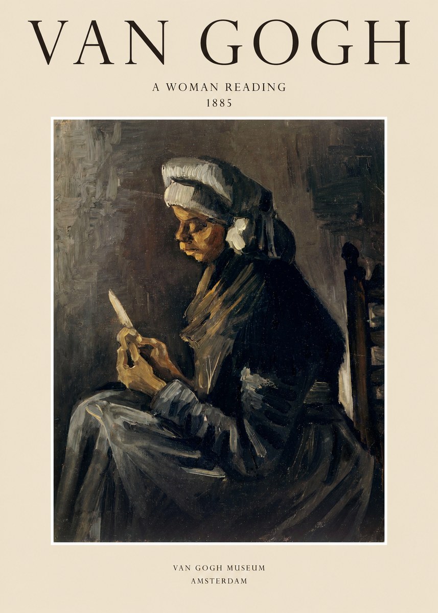 Van Gogh A Woman Reading No1 - Affiche