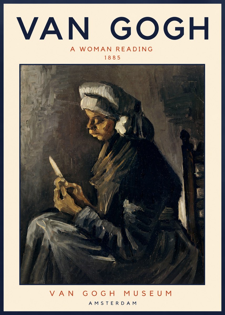 Van Gogh A Woman Reading No2 - Affiche