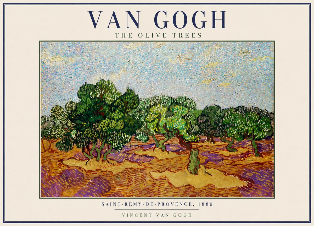 Van Gogh The Olive Trees No3 - Affiche