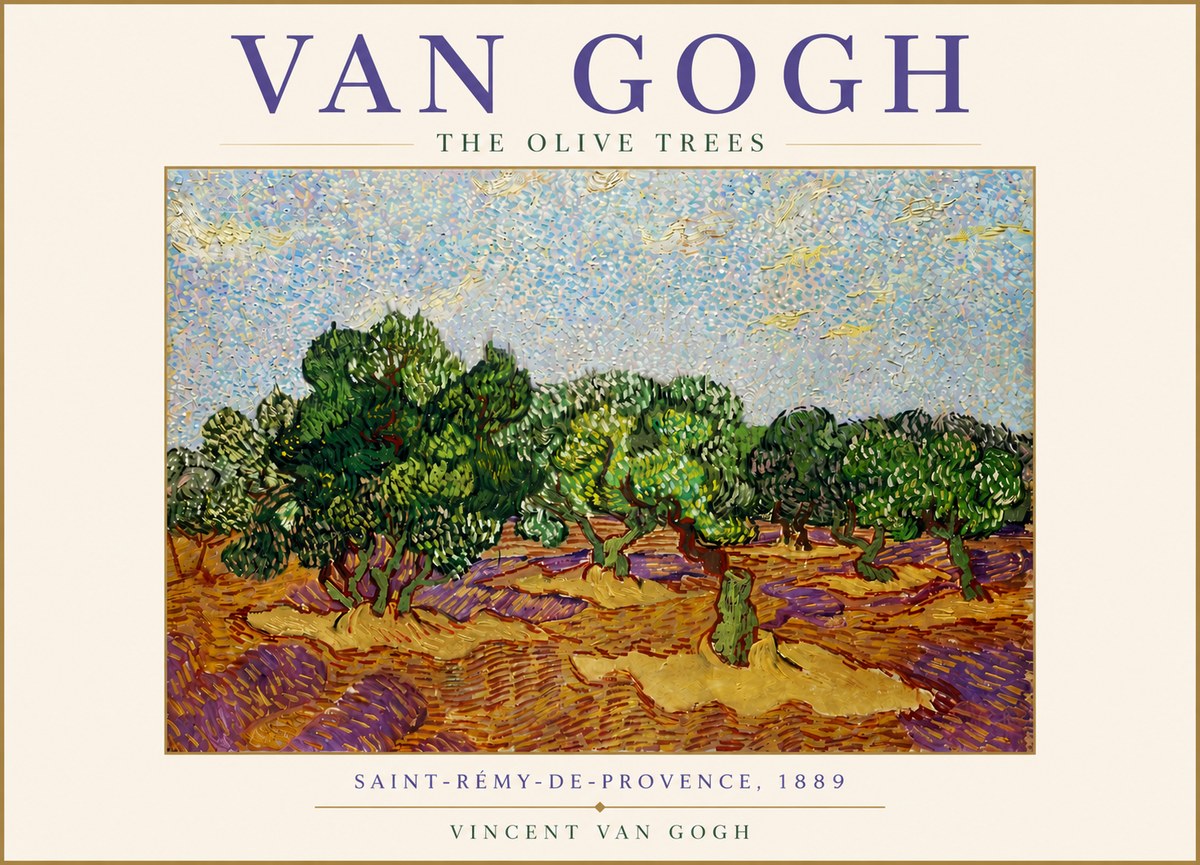 Van Gogh The Olive Trees No5 - Affiche