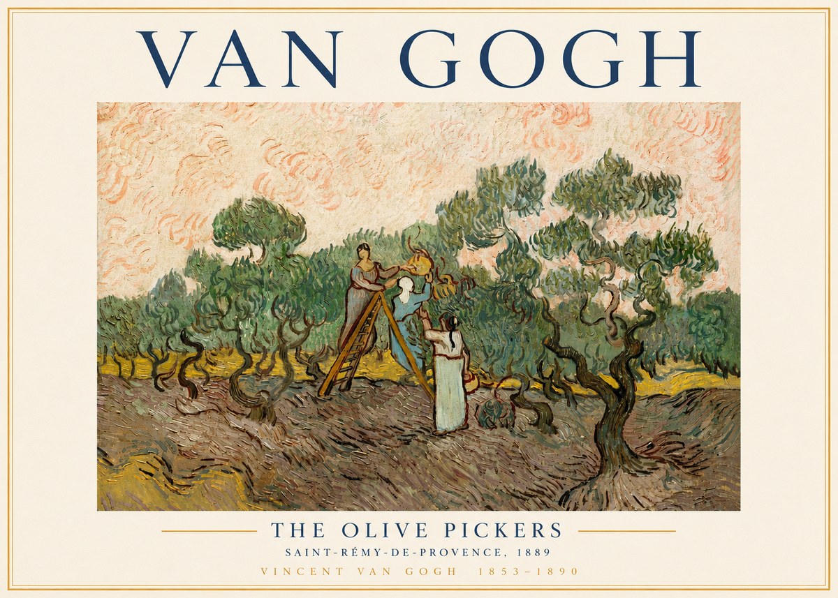 Van Gogh The Olive Pickers I No3 - Affiche