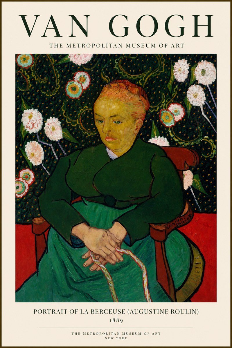 Van Gogh Portrait of La Berceuse (Augustine Roulin) No1 - Affiche