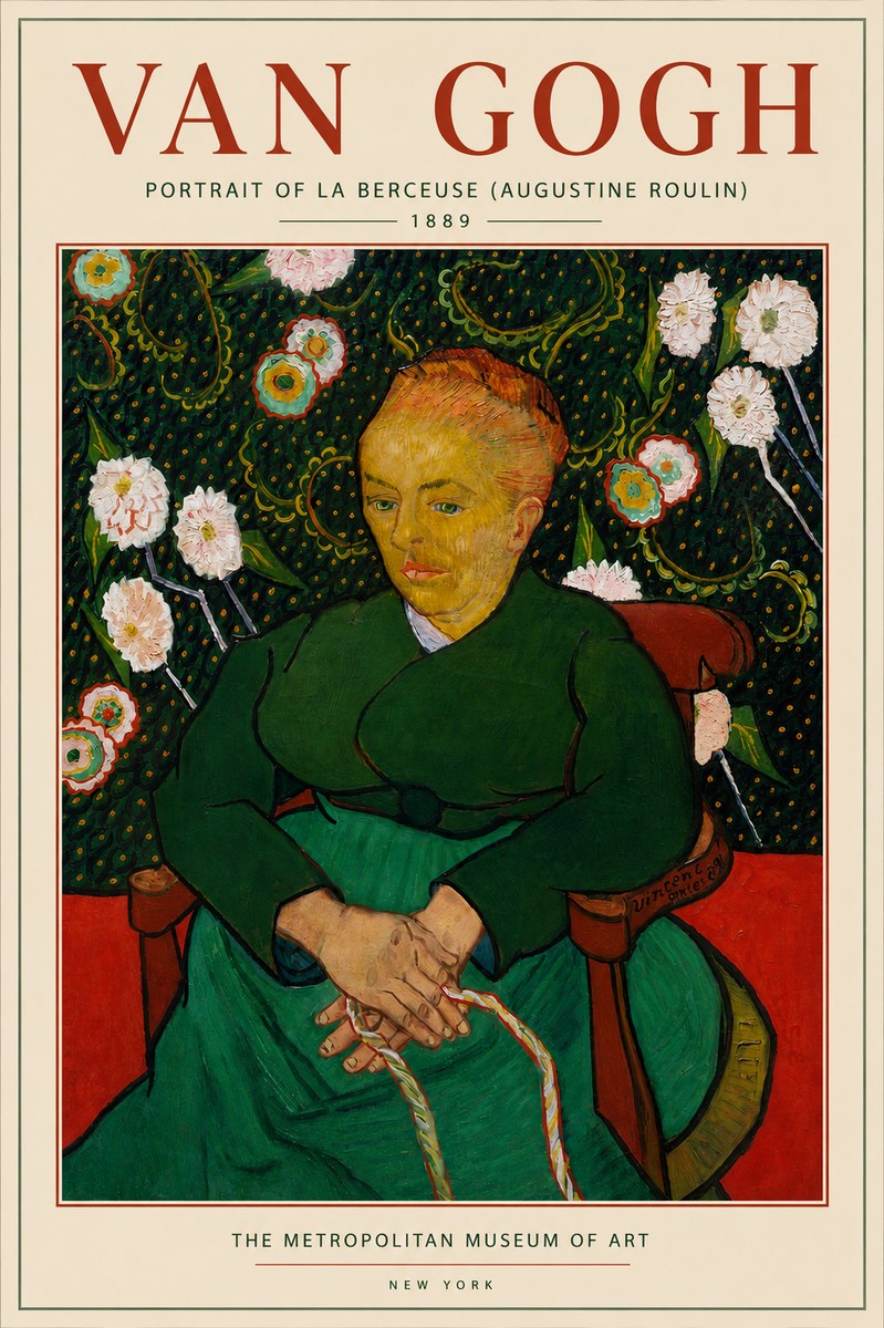 Van Gogh Portrait of La Berceuse (Augustine Roulin) No4 - Affiche