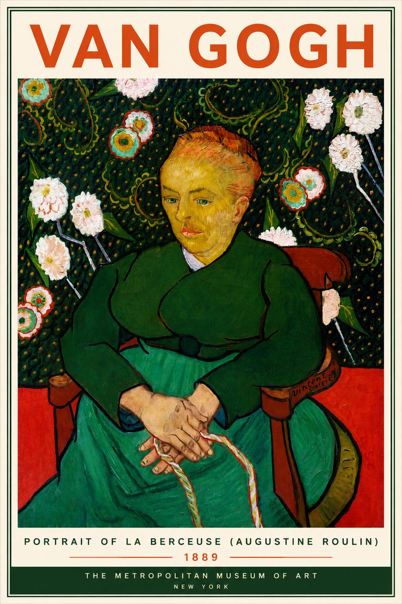 Van Gogh Portrait of La Berceuse (Augustine Roulin) No5 - Affiche