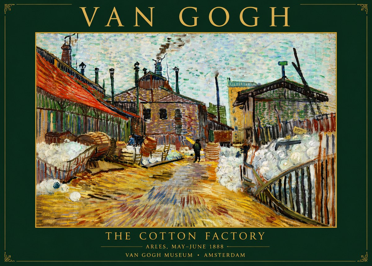 Van Gogh The Cotton Factory No5 - Affiche