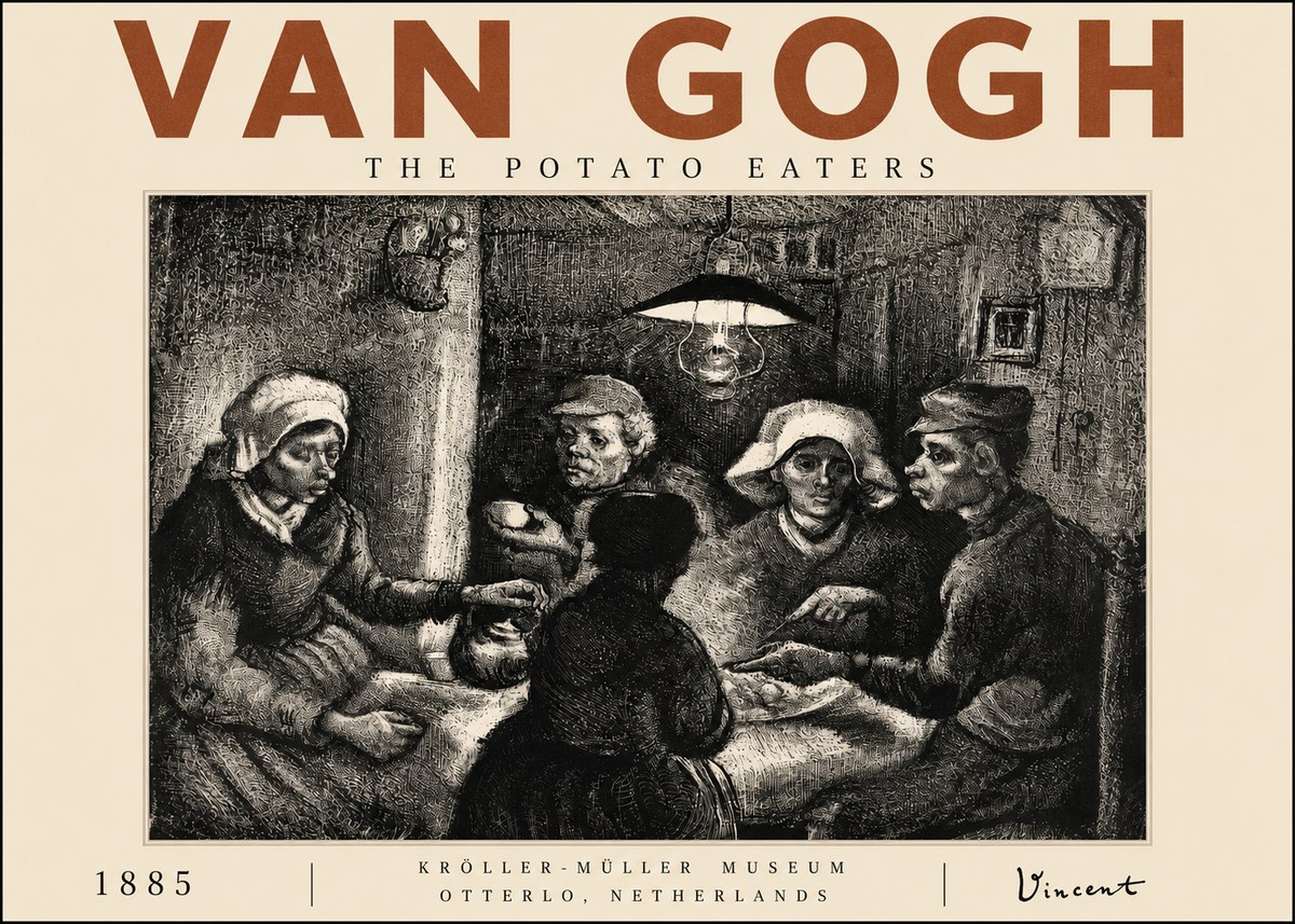 Van Gogh The Potato Eaters I No4 - Affiche