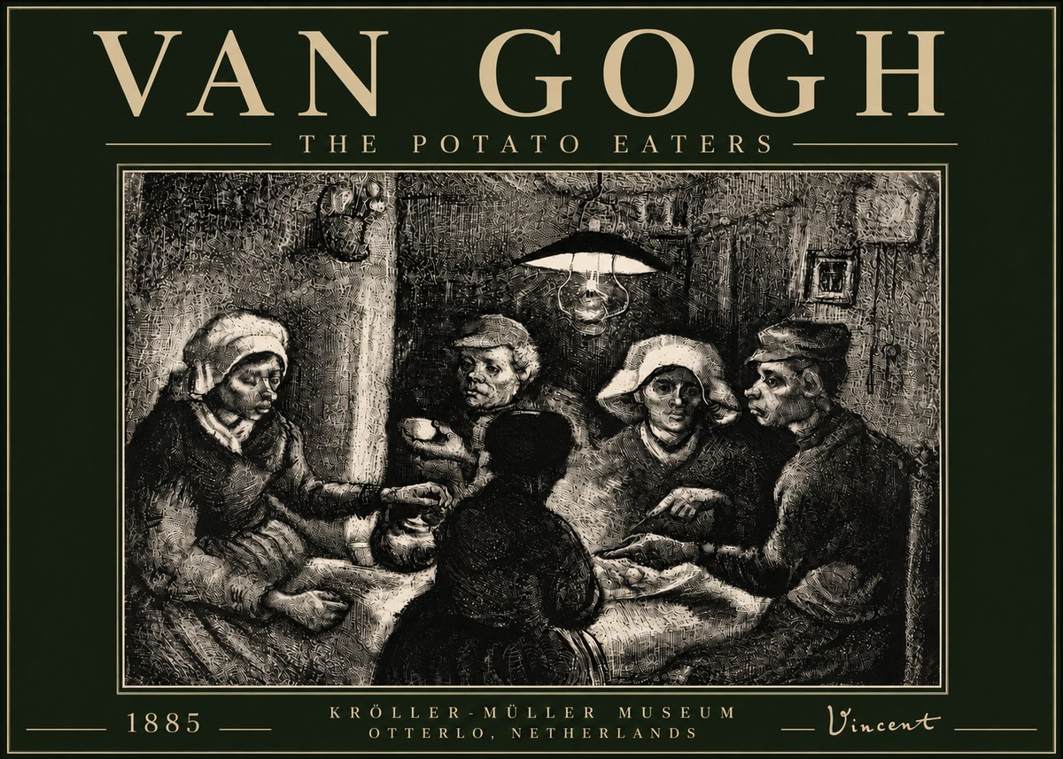 Van Gogh The Potato Eaters I No5 - Affiche