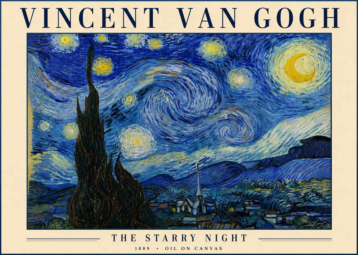 Van Gogh The Starry Night No4 - Affiche