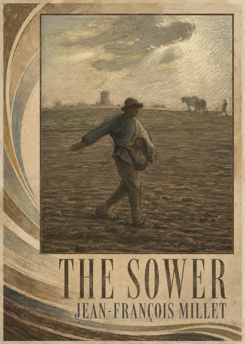Jean-François Millet The Sower I No2 - Affiche