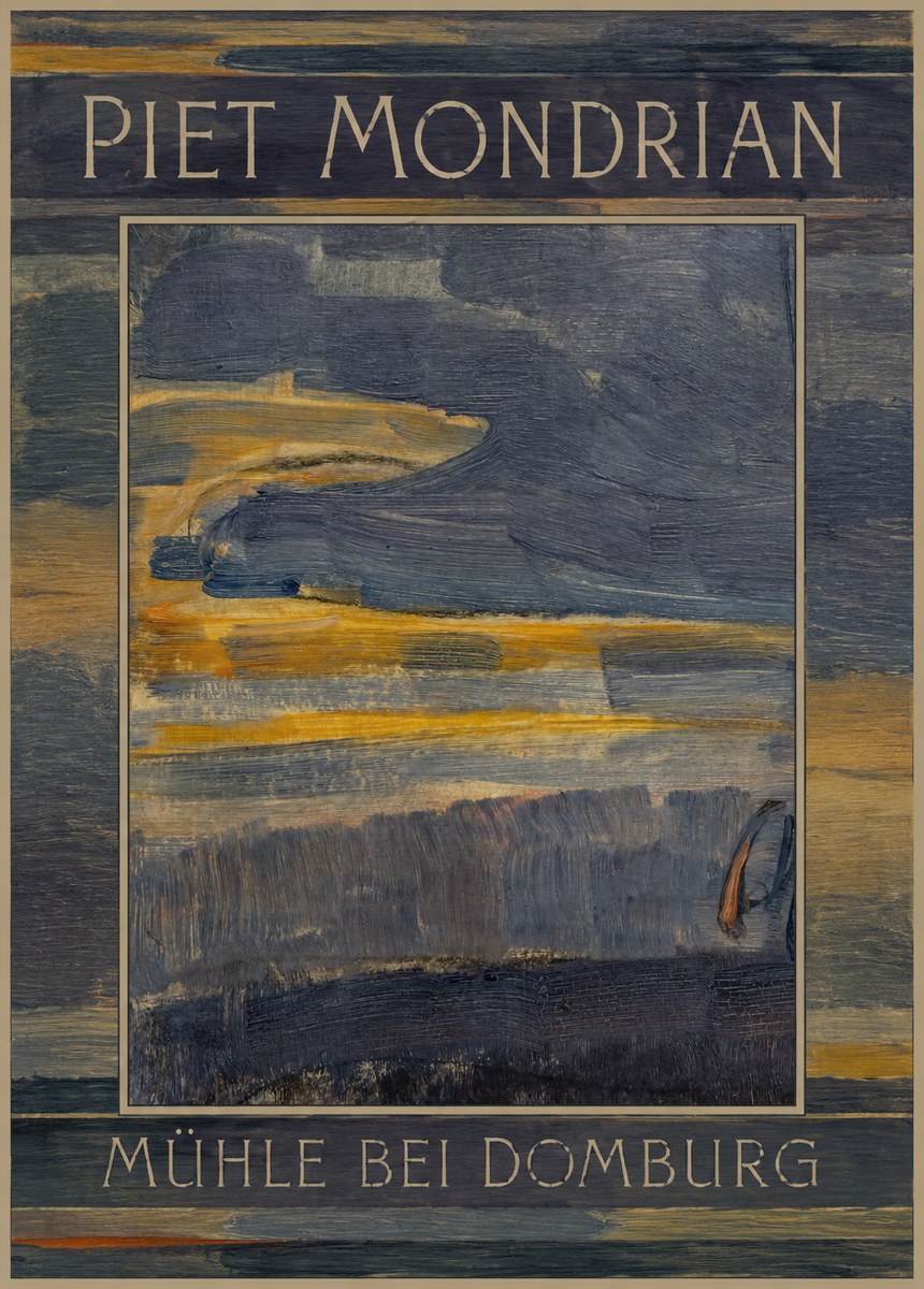 Piet Mondrian Mühle Bei Domburg No1 - Affiche