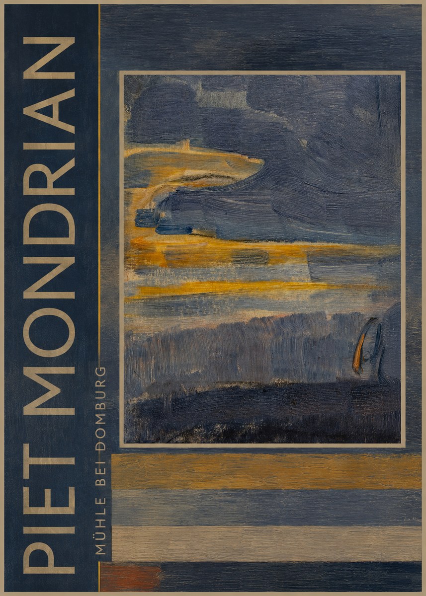 Piet Mondrian Mühle Bei Domburg No3 - Affiche
