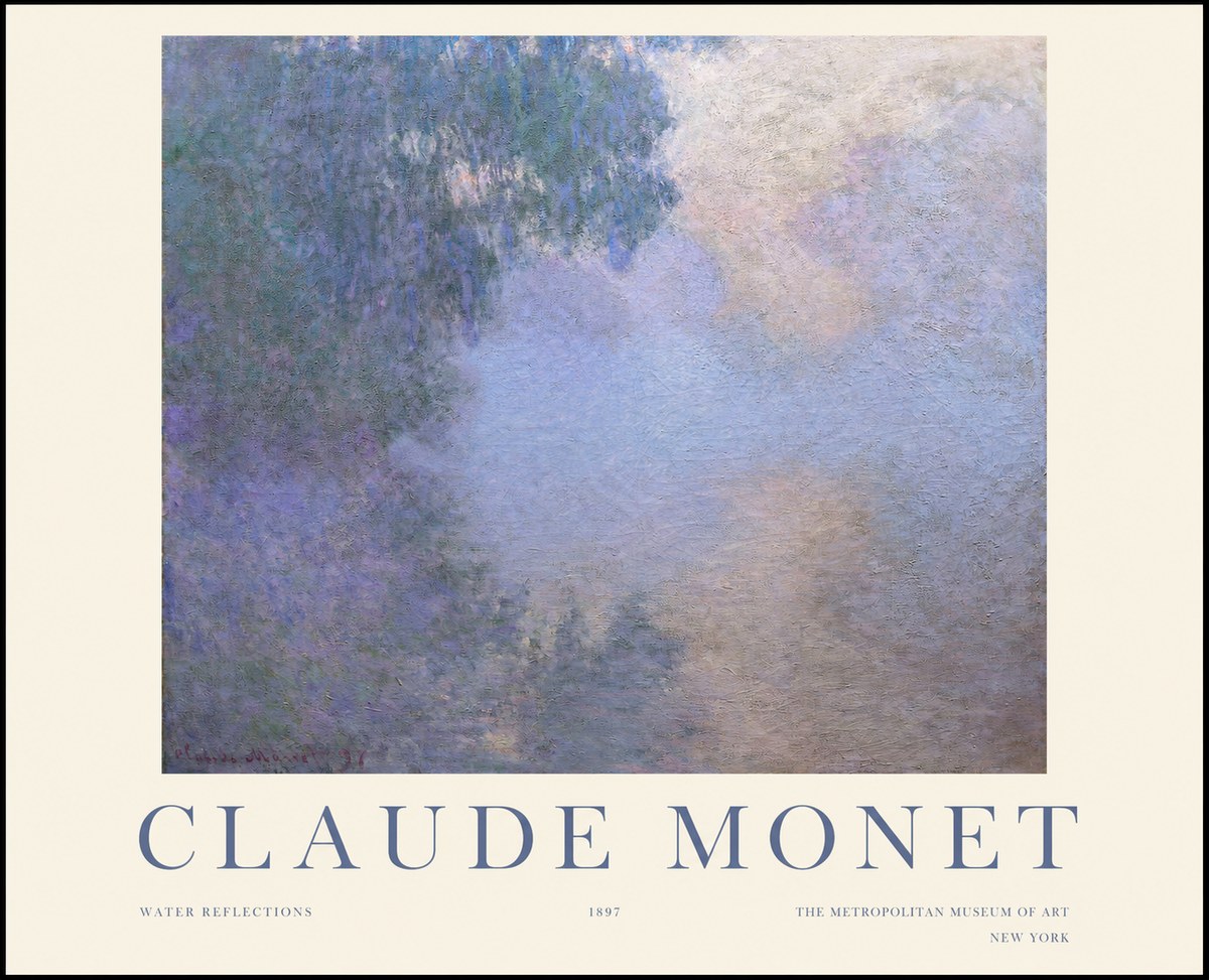 Monet Water Reflections No1 - Affiche
