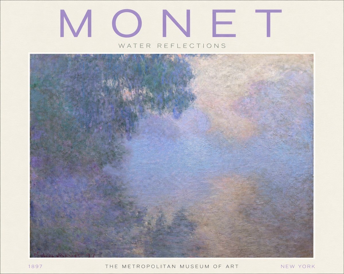 Monet Water Reflections No2 - Affiche