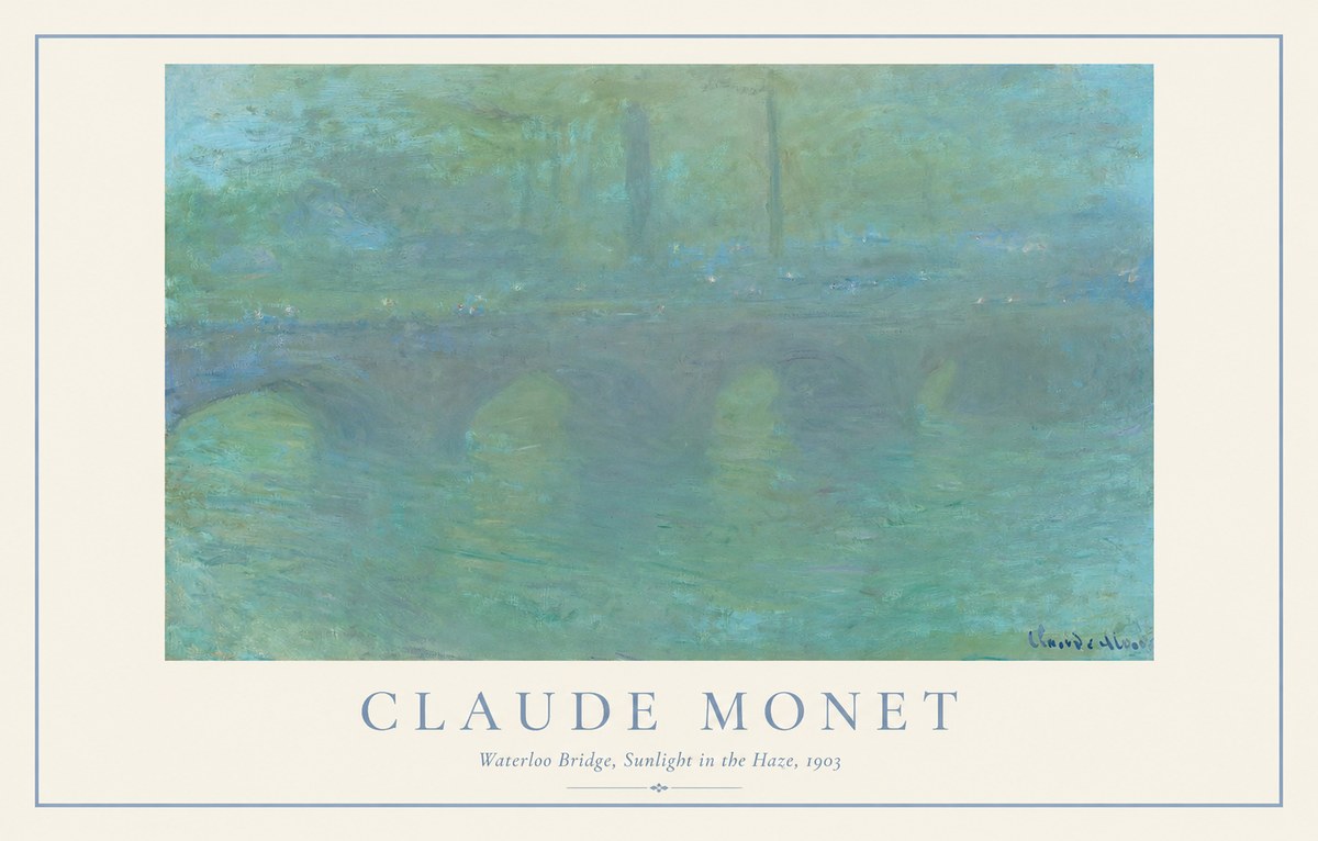 Monet Waterloo Bridge, Sunlight in the Haze, 1903 No1 - Affiche