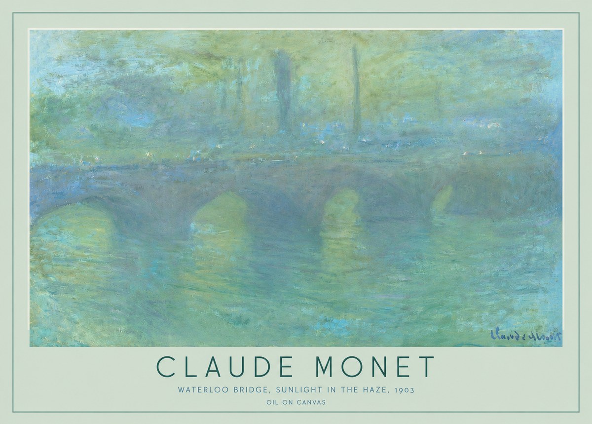 Monet Waterloo Bridge, Sunlight in the Haze, 1903 No3 - Affiche