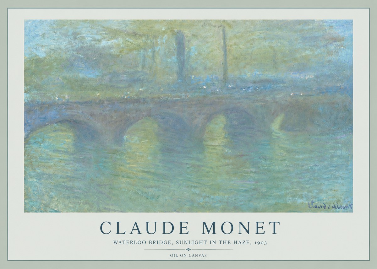 Monet Waterloo Bridge, Sunlight in the Haze, 1903 No6 - Affiche