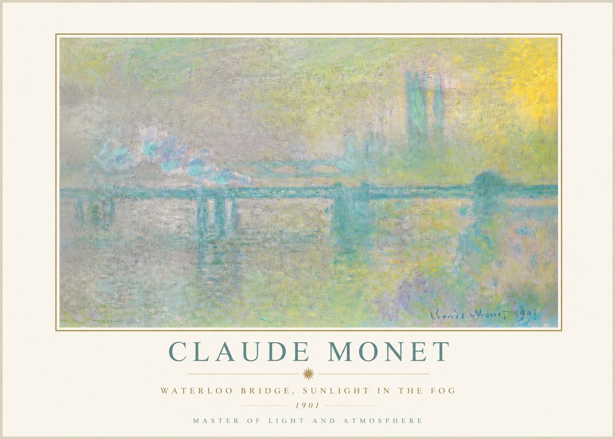 Monet Waterloo Bridge, Sunlight in the Fog II No5 - Affiche