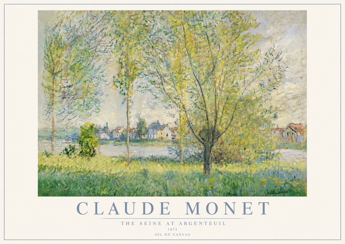 Monet The Seine at Argenteil No6 - Affiche