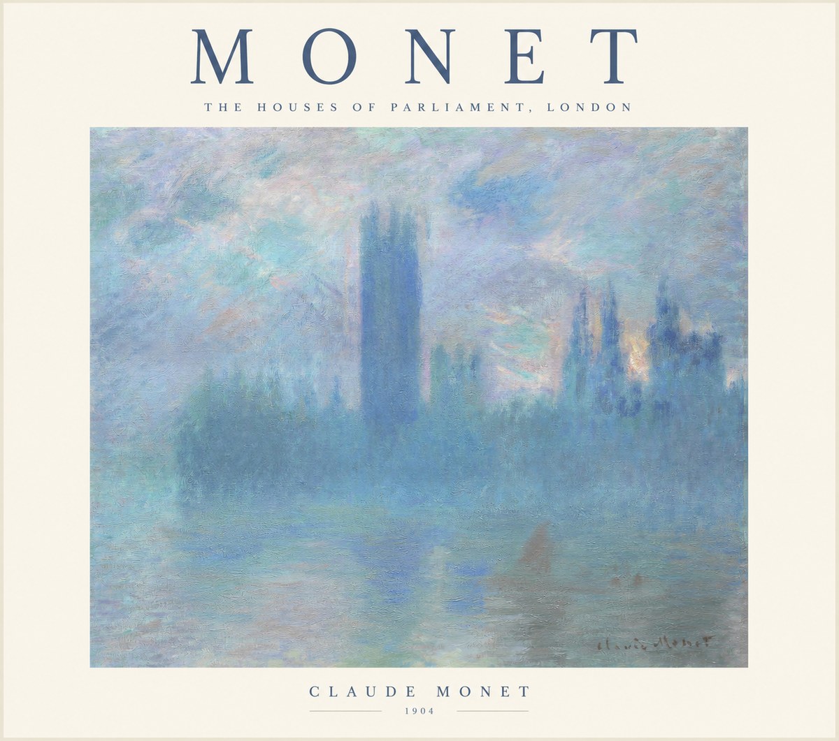 Monet The Houses of Parliament, London I No1 - Affiche