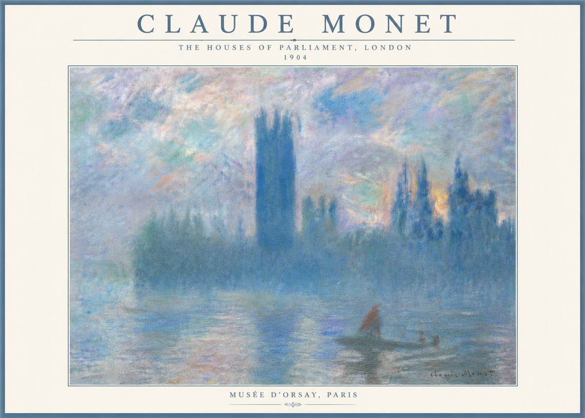 Monet The Houses of Parliament, London I No6 - Affiche
