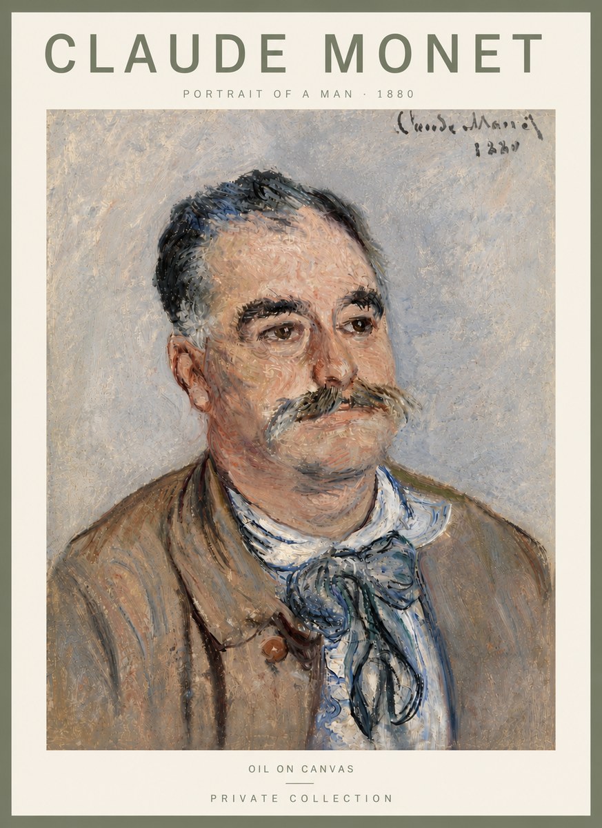 Monet Portrait of a Man No5 - Affiche