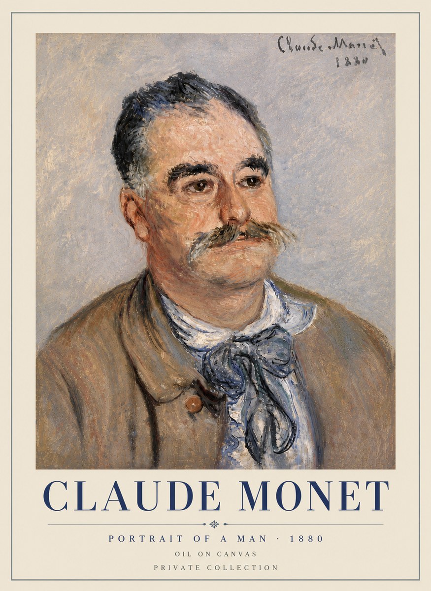 Monet Portrait of a Man No6 - Affiche