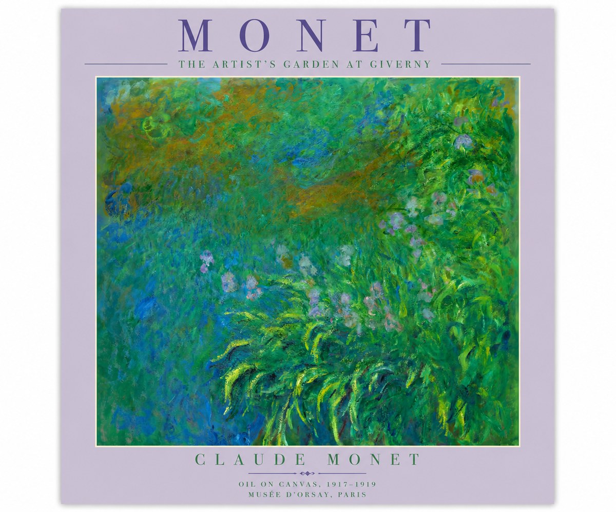 Monet The Artist's Garden at Giverny No4 - Affiche