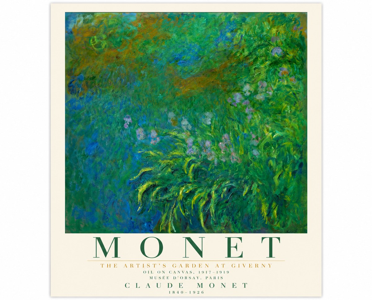 Monet The Artist's Garden at Giverny No5 - Affiche