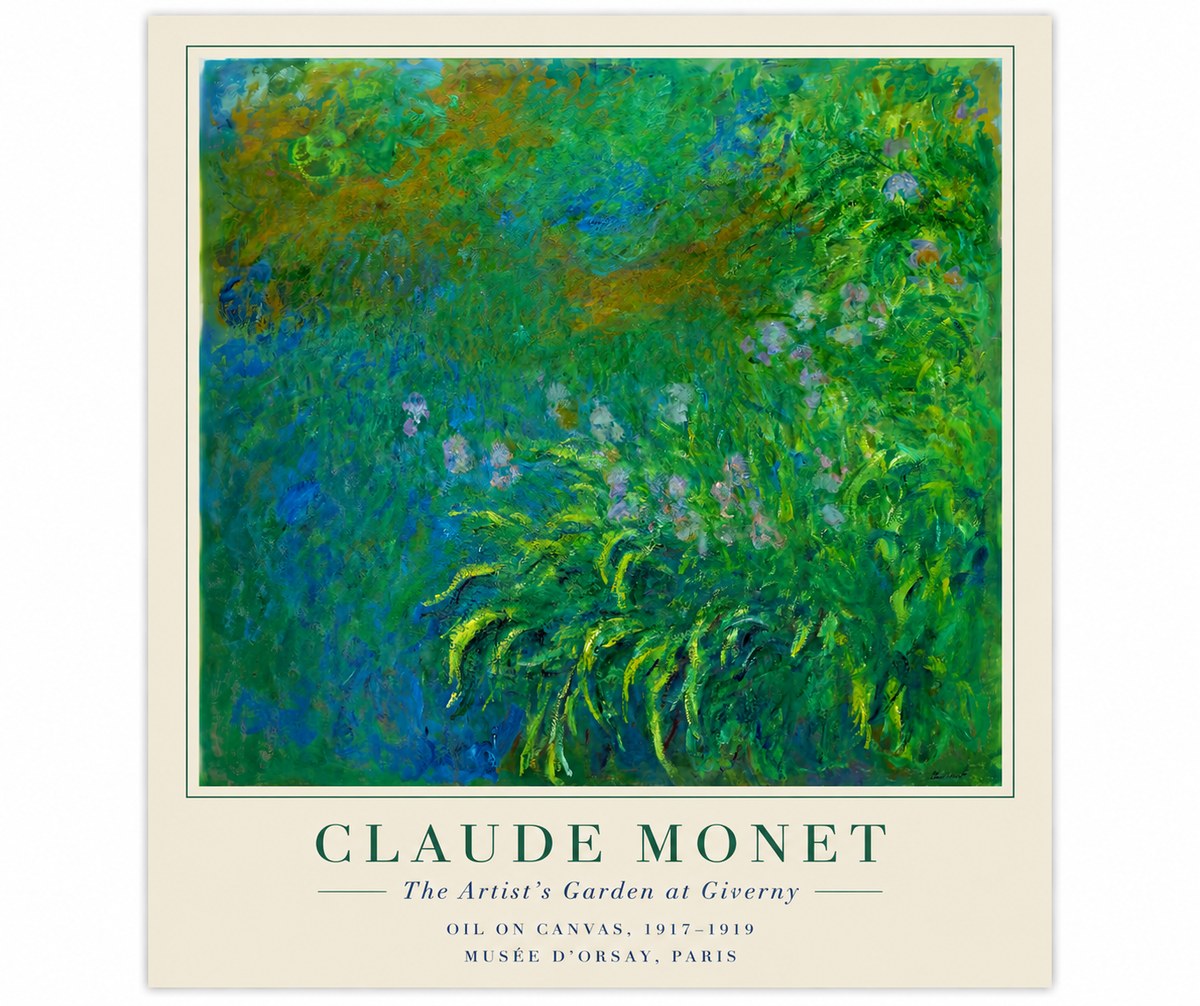 Monet The Artist's Garden at Giverny No6 - Affiche