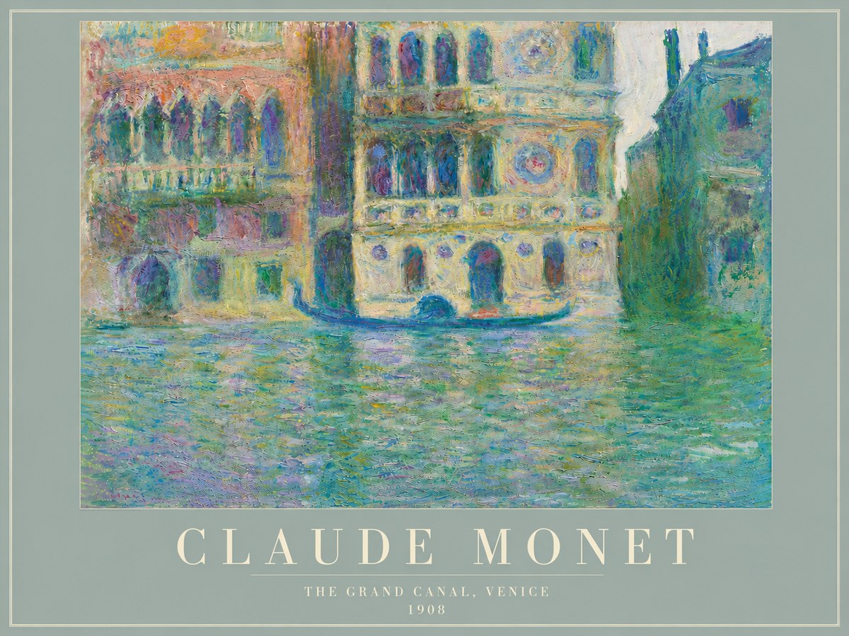 Monet The Grand Canal, Venice No4 - Affiche