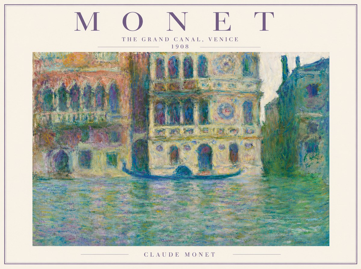 Monet The Grand Canal, Venice No5 - Affiche