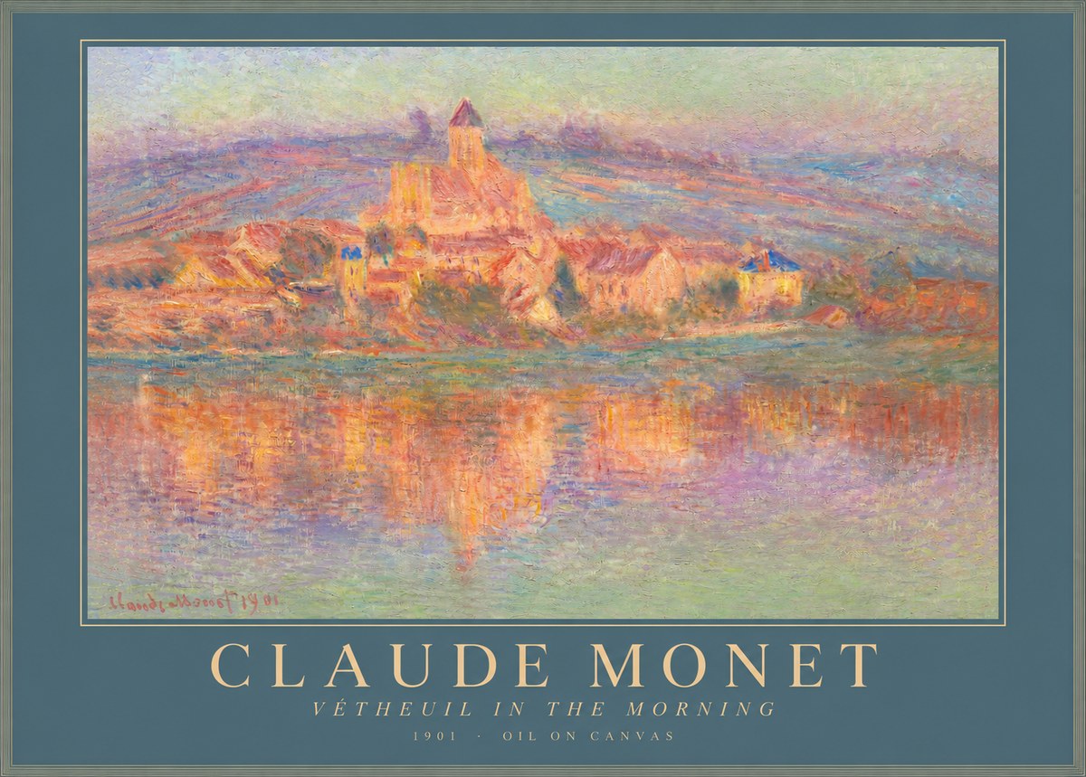 Monet Vétheuil in the Morning No2 - Affiche