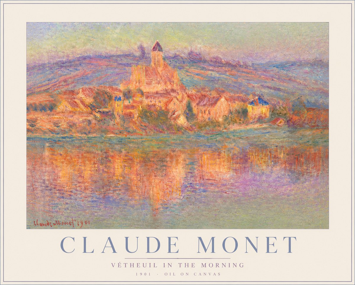 Monet Vétheuil in the Morning No5 - Affiche