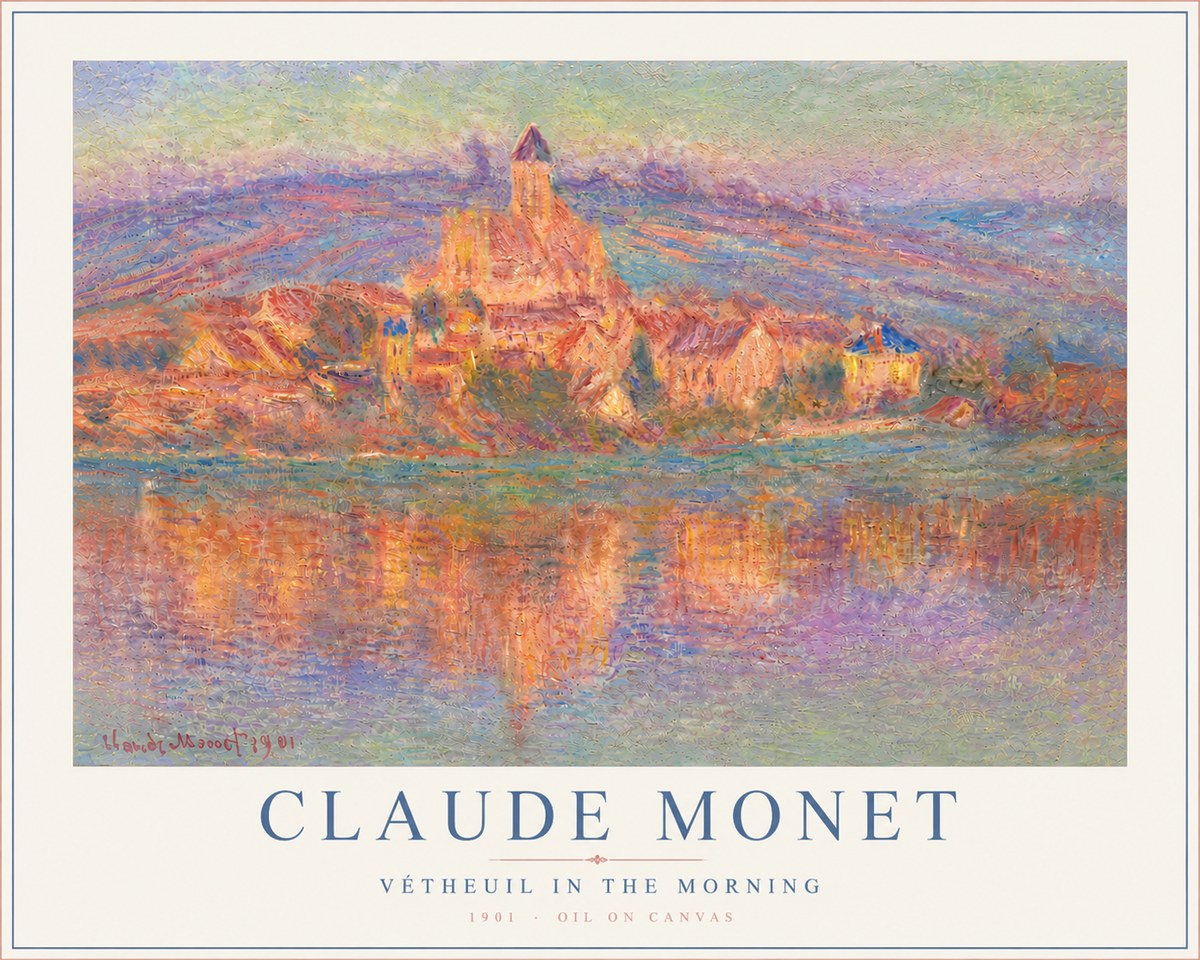 Monet Vétheuil in the Morning No6 - Affiche