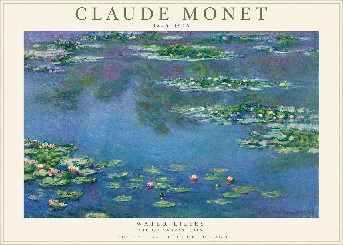 Monet Water Lilies I No3 - Affiche