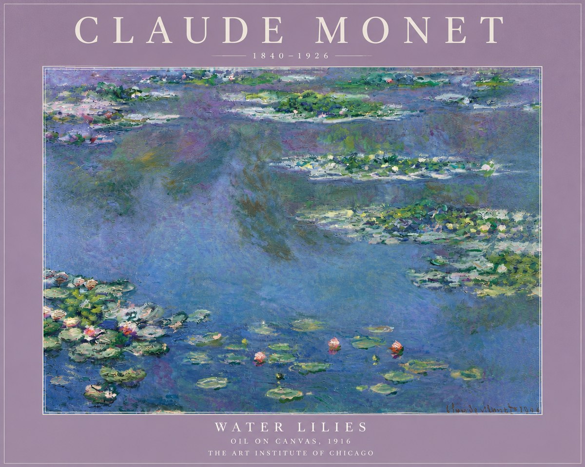 Monet Water Lilies I No5 - Affiche