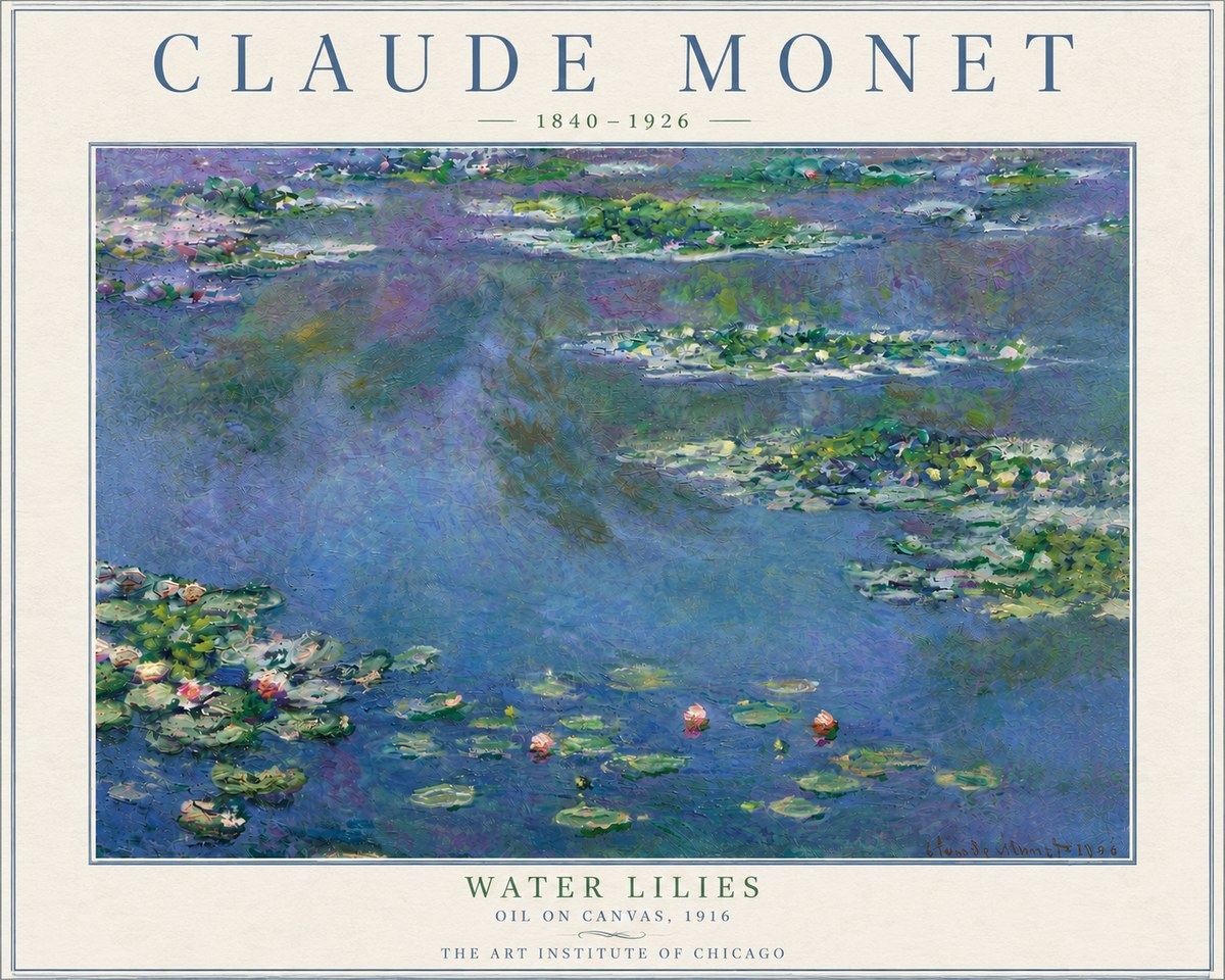 Monet Water Lilies I No6 - Affiche