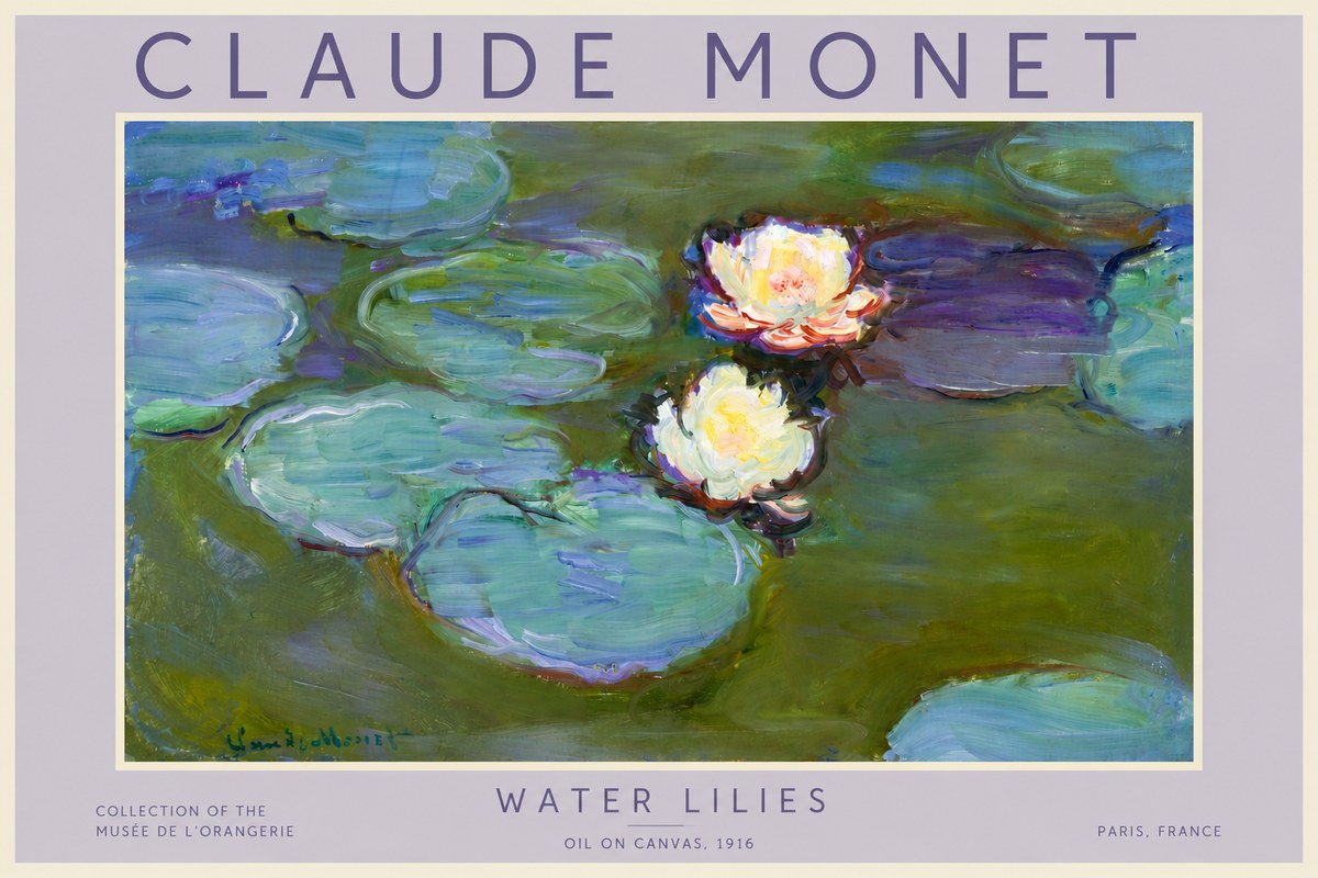 Monet Water Lilies II No4 - Affiche