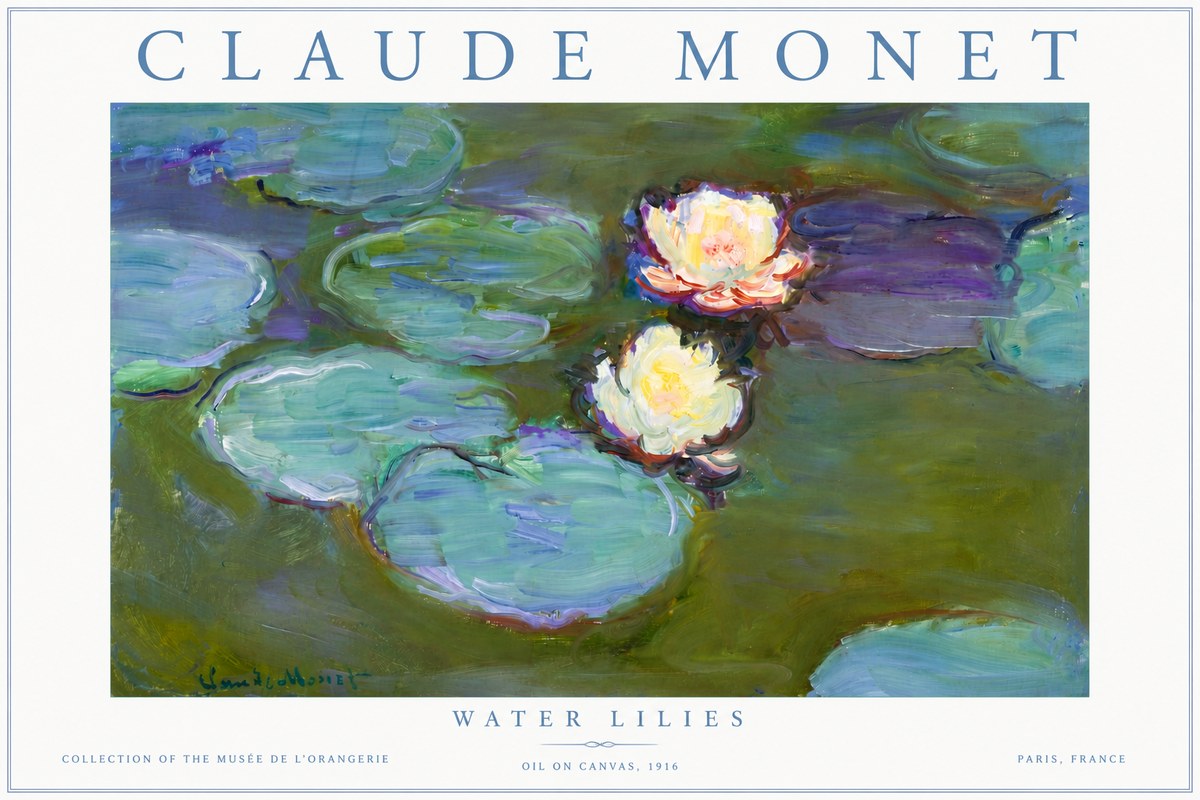 Monet Water Lilies II No5 - Affiche