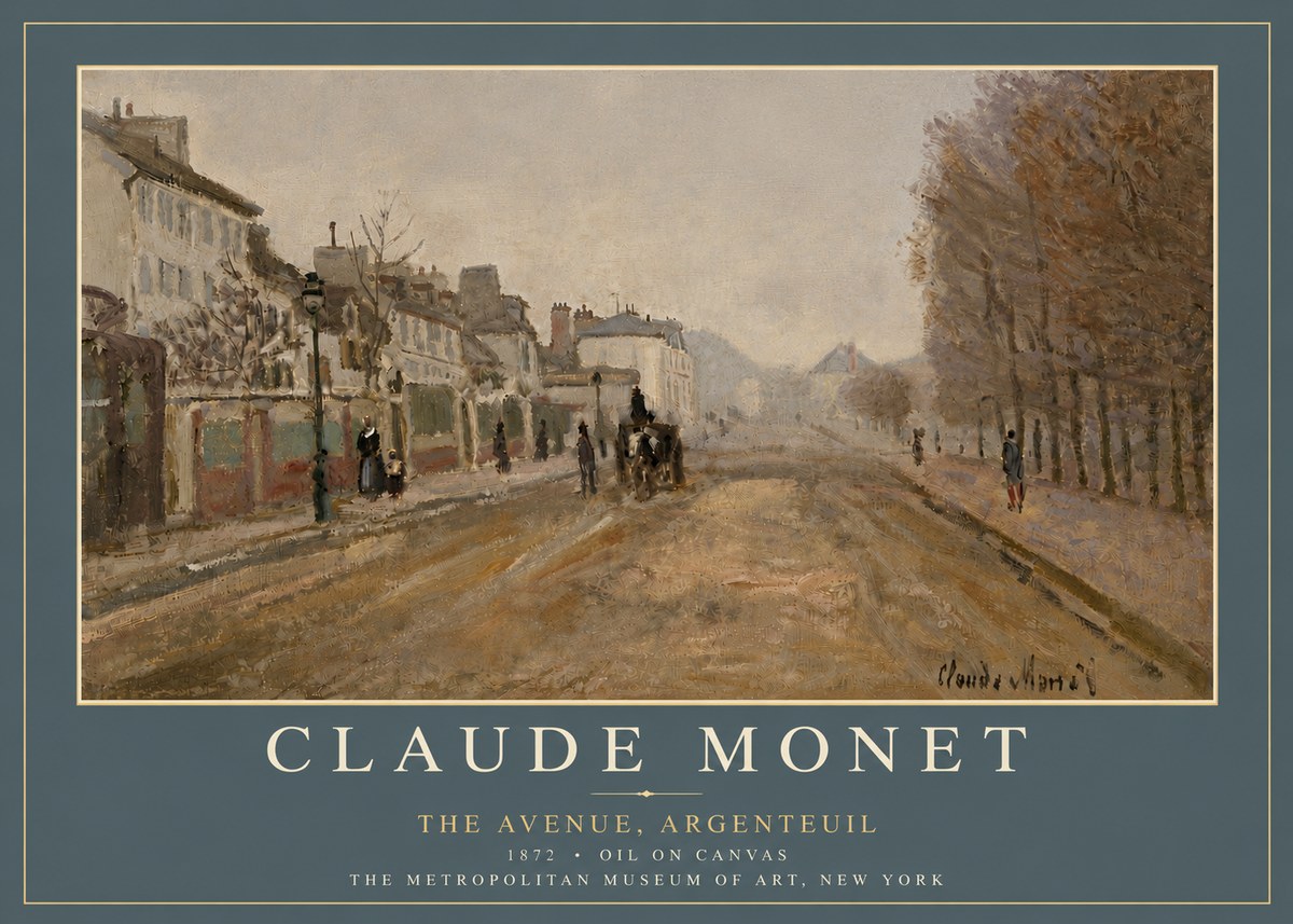Monet The Avenue, Argenteuil No4 - Affiche