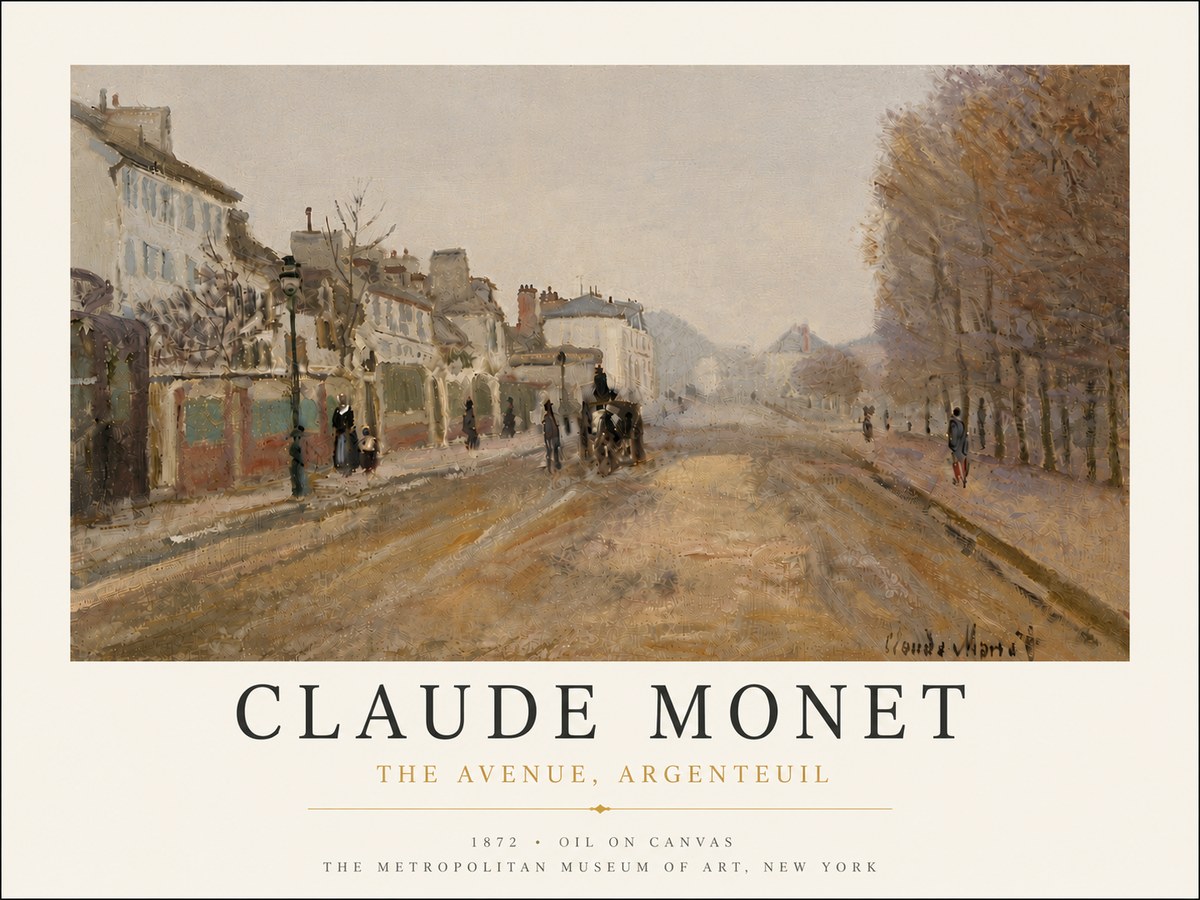 Monet The Avenue, Argenteuil No5 - Affiche