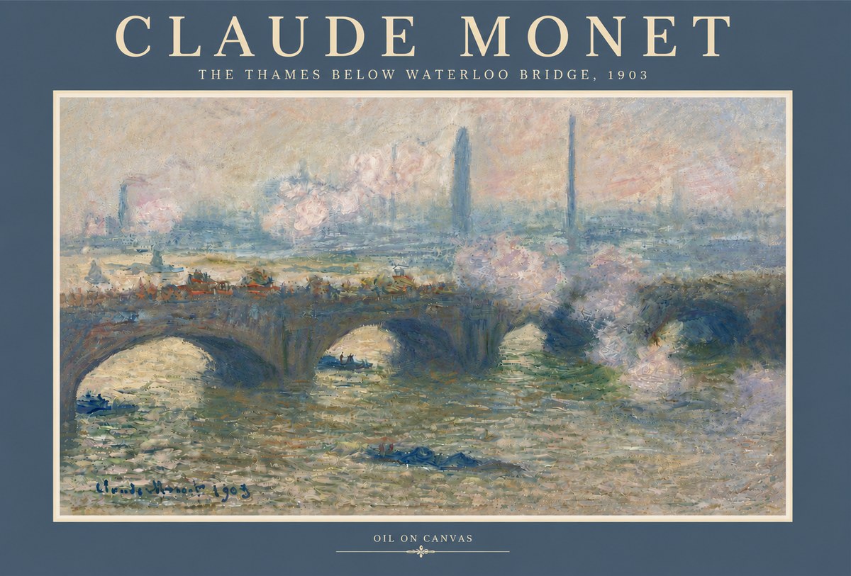 Monet The Thames Below Waterloo Bridge, 1903 No5 - Affiche