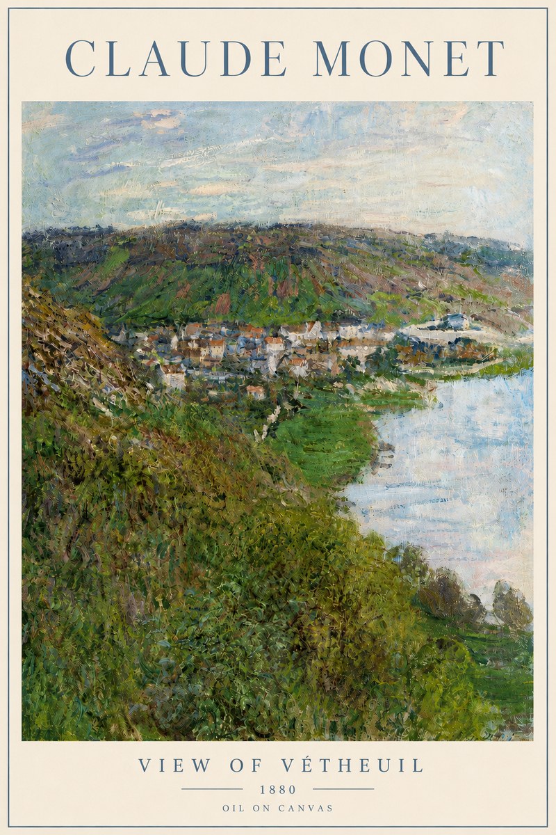 Monet View of Vétheuil II No3 - Affiche